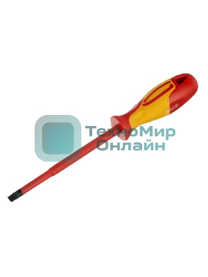 Отвертка Gross 12945 диэлектрическая sl8х150мм crmo до 1000в двухкомпонентная рукоятка