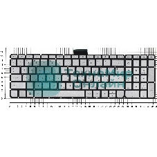 Клавиатура для ноутбука HP Envy X360 15-W серебристая с подсветкой