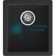 Мойка GRANFEST URBAN 4540 подстольный монтаж 1-чаша 450x400мм, монтаж: универсальный, материал: кварц, черный