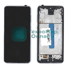 Дисплей (модуль) для Samsung Galaxy A73 SM-A736B в сборе с тачскрином и рамкой OLED small size серый