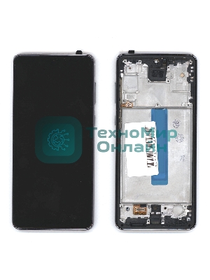 Дисплей (модуль) для Samsung Galaxy A73 SM-A736B в сборе с тачскрином и рамкой OLED small size серый