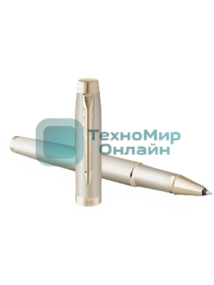 Ручка роллер Parker IM Monochrome T328 (2172955) Champagne PVD F черн. черн. подар.кор.