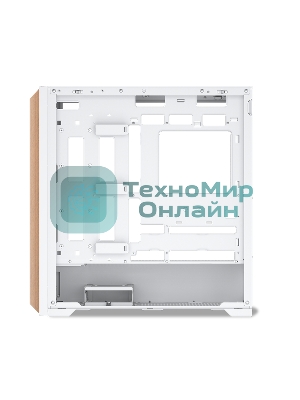 Компьютерный корпус без блока питания SAMA Z60 белый, Midi-Tower, TG, 4x140мм ARGb, 2xUSB 3.0 + 1xUSB 3.1 Type-C, E-ATX, ATX, mATX, mITX белый