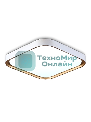 Потолочный светодиодный светильник Ambrella light FZ1259 WH/GD белый/золото 27W 5000K 350*350*60 (Без ПДУ)