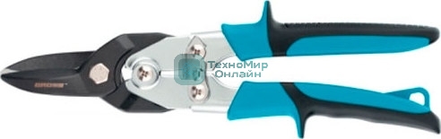 Ножницы по металлу GROSS 78347усиленные 255мм прямой резсталь-СrMo двухкомпонентные рукоятки