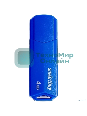 Флешка USB Smartbuy CLUE Blue (SB4GbCLU-BU), 4Gb, USB 2.0, R/W 15/8, синий