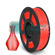 Филамент NVPrint TPU Trans. Red для 3D печати диаметр 1.75мм длина 165 метров масса 0,5 кг