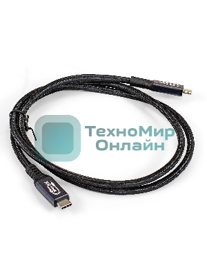 Кабель для зарядки ExeGate EX-CCP-USB4.0-CMCM-QC-1.0 (USB4.0 USB Type-Cm/Cm, 40Gbit/s, 5A, 240W, PD3.1/QC4.0, 1м)