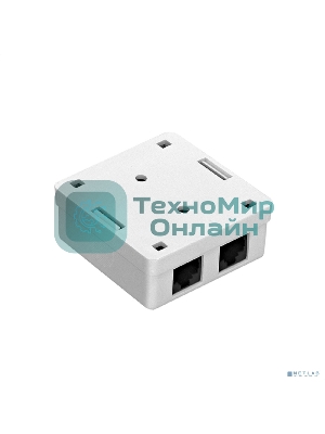 Розетка компьютерная двойная ExeGate SM2-RJ45-C6 RJ-45 кат.6 UTP Krone/110