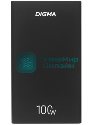 Портативный аккумулятор Digma DGPD100WA 20000mAh QC3.0/PD3.0 100W 5A 2xUSB-A/2xUSB-C черный
