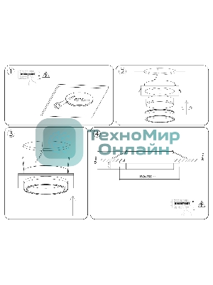 Светильник встраиваемый TU5230 BK черный IP20 GX70 D150*150*52