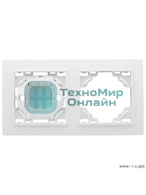 Рамка 3-местная Минск горизонтальная белая EKF Basic