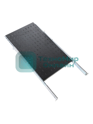 Полка перфорированная выдвижная с телескопическими направляющими, глубина 1000 мм, черный