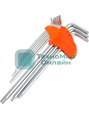 Набор ключей PATRIOT SKТ-9EL, TORX, экстра длинные, T10-T50, CRV, 9 шт