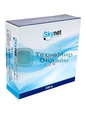 Кабель SkyNet Premium UTP outdoor 4x2x0,51 на тросу, медный, FLUKE TEST, кат.5e, однож., 100 м, box, черный