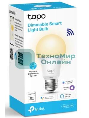 Умная лампа TP-Link Tapo L510E E27 8.7Вт 806lm Wi-Fi