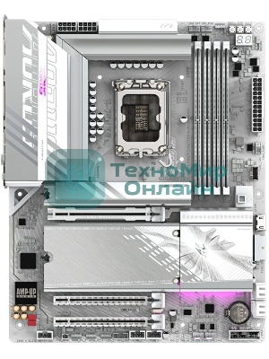Материнская плата GIGABYTE Z890 AORUS ELITE WIFI7 ICE, LGA1851, Intel Z890, 4xDDR5, 4xSATA, 4xM.2, 1xPCIe 5.0 x16, 2xPCIe 4.0 x4, 1xDP (v1.4), 1xUSB Type-C, 1x2.5Gb LAN, Wi-Fi 7, Bluetooth 5.4, S/PDIF, 2x3.5 мм, 7.1, ATX