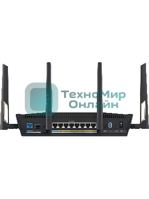 Маршрутизатор ASUS RT-BE88U, черный/желтый, 90IG08V0-MO3N0V