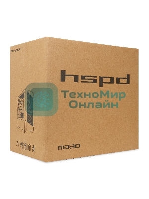 Компьютерный корпус HSPD M330, Mesh Mini-tower, черный, TG, 0.6 SPCC, 3x120mm ARGB mATX, mITX 175/330/160mm 2x2.5