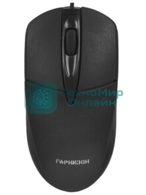 Мышь проводная Гарнизон GM-220 черный, 1000 dpi, USB, кнопки - 3