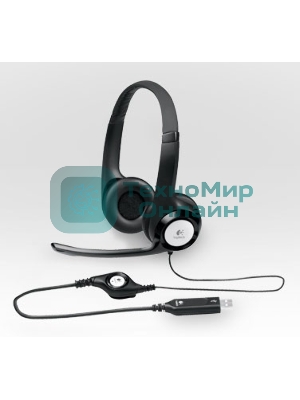 Гарнитура Logitech H390 чёрный, проводная, USB