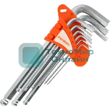 Набор ключей PATRIOT SKH-9L, шестигранные с шаром, длинные, 1,5-10мм, CRV, 9 шт