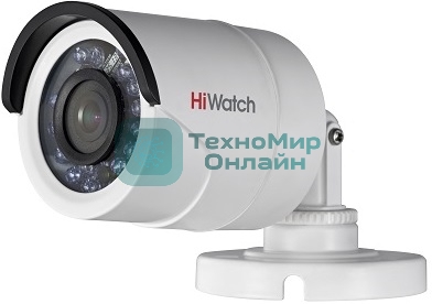Камера видеонаблюдения аналоговая HiWatch DS-T200 (B) 3.6-3.6мм HD-CVI HD-TVI цветная корп.:белый (DS-T200 (B) (3.6 MM))