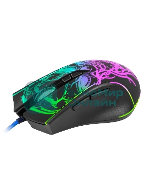 Мышь проводная Defender Bulletstorm GM-928 черный, 7200 dpi, USB, кнопки - 7