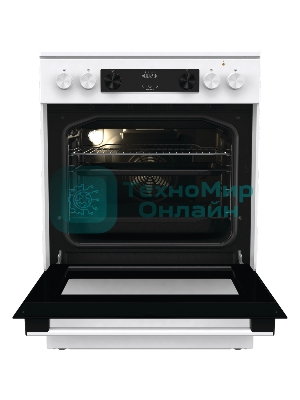 Плита электрическая Gorenje GEC6C40WD белый, конфорок 4 электрических, духовка 71 л, 60 см x 85 см x 60 см