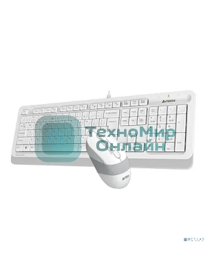 Комплект клавиатура+мышь A4Tech FStyler F1010 проводной, USB, 1600 DPI, белый/серый