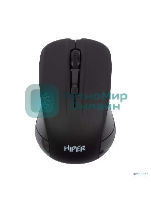 Мышь беспроводная HIPER HOMW-101-BT черный, 1600 dpi, радиоканал, USB, кнопки - 4