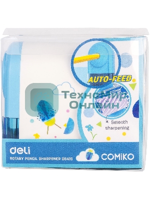 Точилка для карандашей механическая Deli E0641S, 1 отверстие, пластик, ассорти