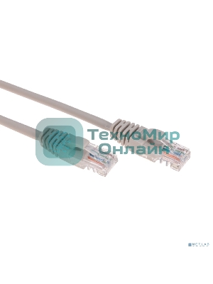 Патч-корд U/UTP Rexant CAT 5e, RJ45-RJ45, 26AWG, ZH нг(А)-HF, серый, 0,3 м