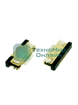 Разъем FPC Half Coverage Top Contact 0.5K-BS-16PWB 16 pin высота 2мм шаг 0,5мм