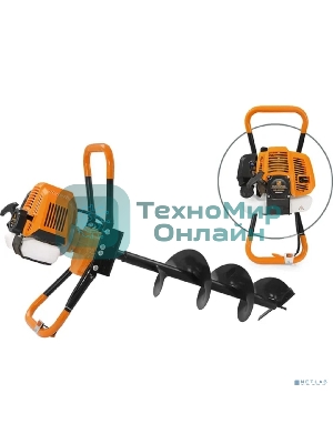 Мотобур Carver AG-43/000 бытовой 2-х такт. 1250Вт 1.7л.с. 43см3 6500об/мин