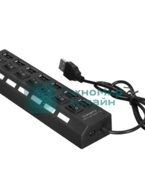USB-концентратор Gembird UHB-U2P7-01, USB 2.0, 7хUSB, USB