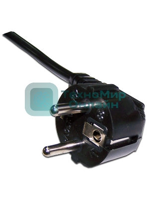Шнур питания Lanmaster C19-Schuko угловая, 3х1.5, 220В, 16А, черный, 2 метра