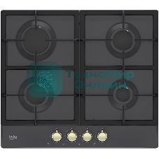 Встраиваемая газовая варочная поверхность Beko HIAG 64225 SAR, Антрацит
