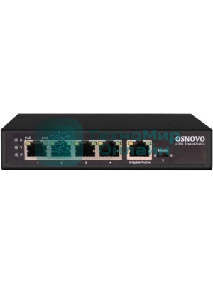 Коммутатор Osnovo SW-8050/D 5G 4PoE+ 90W неуправляемый
