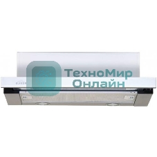 Вытяжка встраиваемая Elikor Интегра Glass 45Н-400-В2Д нержавеющая сталь/белое стекло, 45 см, 400 куб. м/ч, 55 дБ