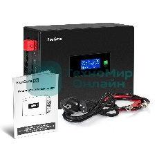 Комплект Источник бесперебойного питания EX295992RUS + батарея 55Aч EX285667RUS 1шт (инвертор, синус, для котла, PF=1, настенный) ExeGate IdealSine SR-600.LCD.2SH <600VA/600W, чистая синусоида, цветной LCD-дисплей, 2*Schuko, крепление настенное, черный> + батарея ExeGate DTM 1255 (12В, 55А·ч) 1шт