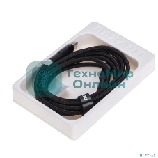 Кабель Rexant Type-C – Type-C, 3A, 60Вт, 1м, в черной нейлоновой оплетке