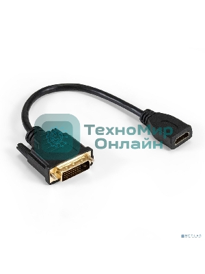 Кабель HDMI-DVI-D ExeGate EX-CC-HDMIF-DVIM-0.15 (19F/25M, 0,15м, позолоченные контакты)