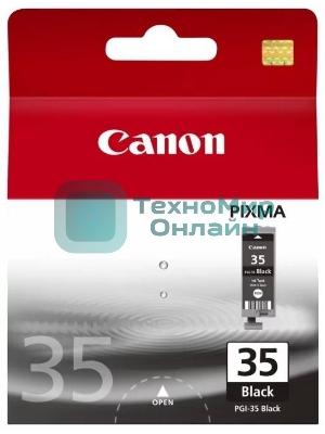 Картридж струйный Canon PGI-35Bk (1509B001) черный (9.30 мл, 200 стр.) для Canon PIXMA iP100, iP110