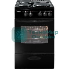 Плита электрическая Лысьва ЭП 301 МС черный, конфорок 3 электрических, духовка 57 л, 50 см x 85 см x 60 см (без крышки)