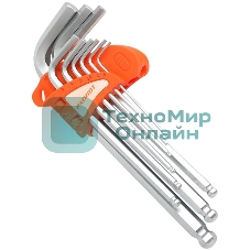 Набор ключей PATRIOT SKH-9L, шестигранные с шаром, длинные, 1,5-10мм, CRV, 9 шт