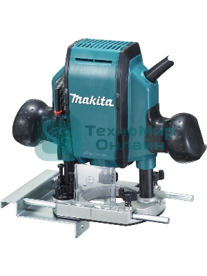 Фрезер Makita RP0900K 900Вт,27000об\м,ход-35мм,цанга-6\8мм,2.7кг,чем