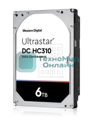 Жесткий диск Western Digital HGST SAS 3.0 6Tb 0B36047 HUS726T6TAL5204 Ultrastar 7K6 (7200rpm) 256Mb 3.5