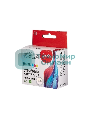 Картридж струйный Sakura 3YM63AE (№305XL Tri-colour) для HP, триколор, 11,6 мл., 200 к.