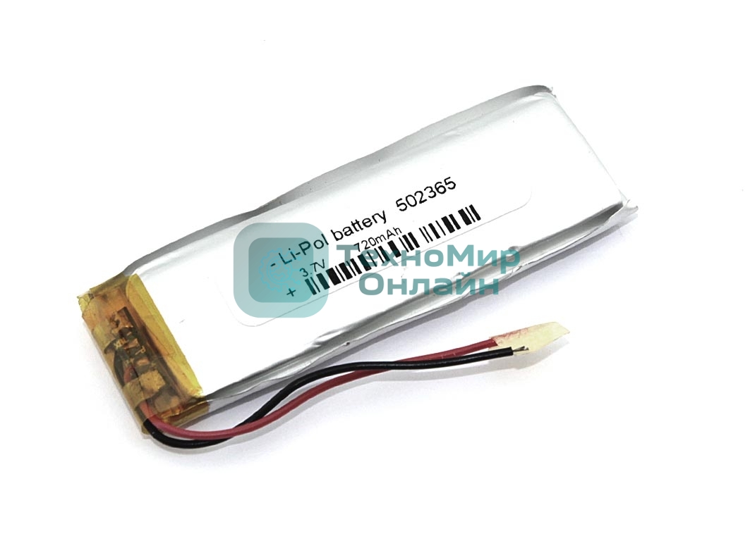 Аккумулятор Li-Pol (батарея) 5*23*65мм 2pin 3.7V/720mAh